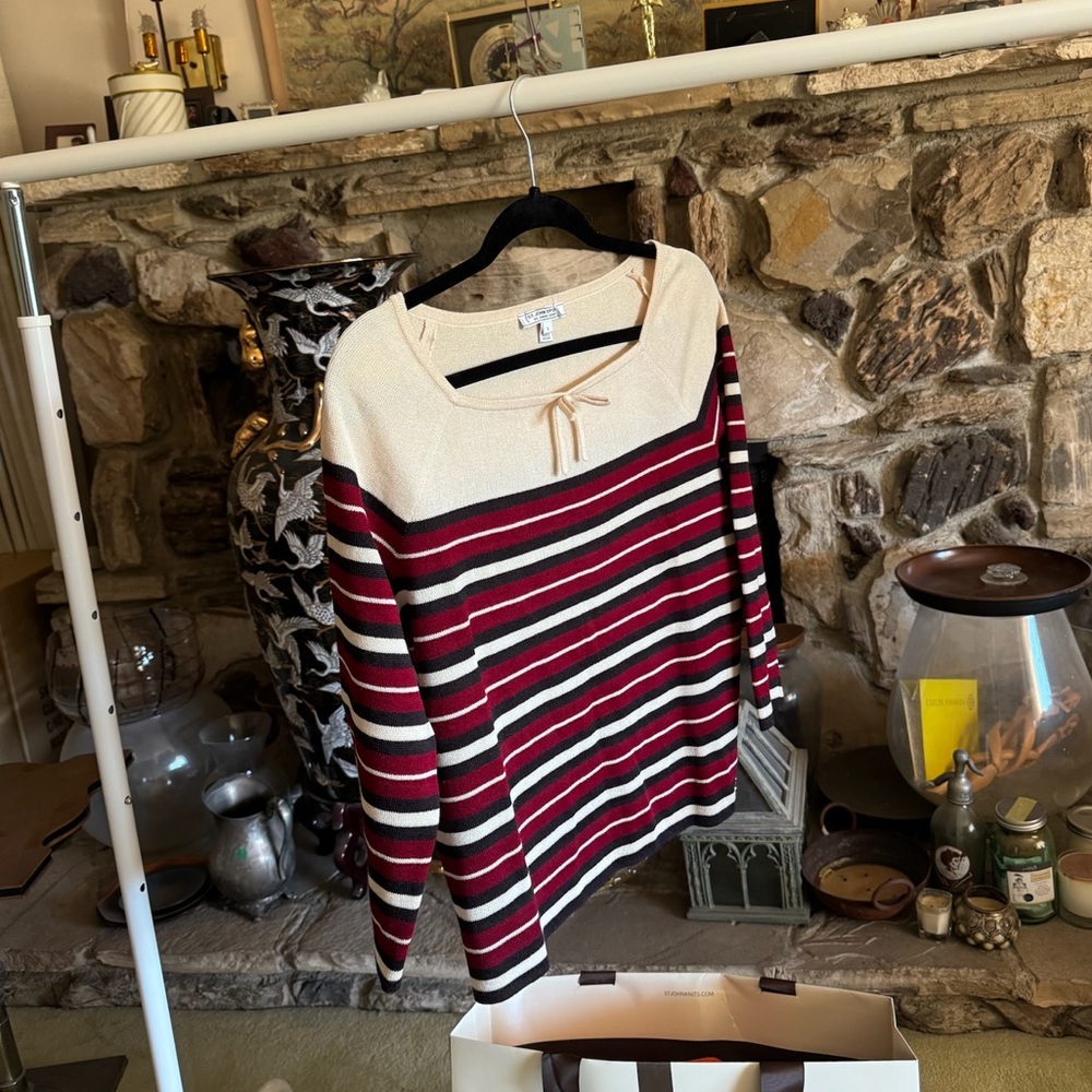 ST. JOHN SPORT by Marie Gray Bateau Neck Sweater